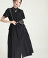 Asymmetric Button Minimal Dress